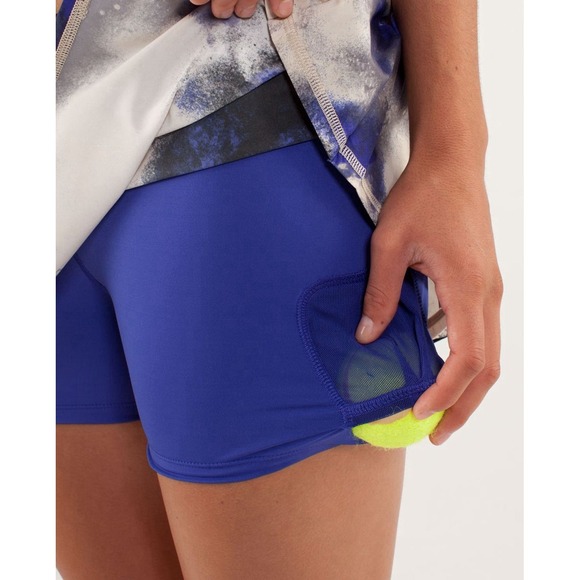 Lululemon Run Pace Setter Skirt 2 Black Blue Milky Way Print Activewear w/Bag‎ - Picture 7 of 13